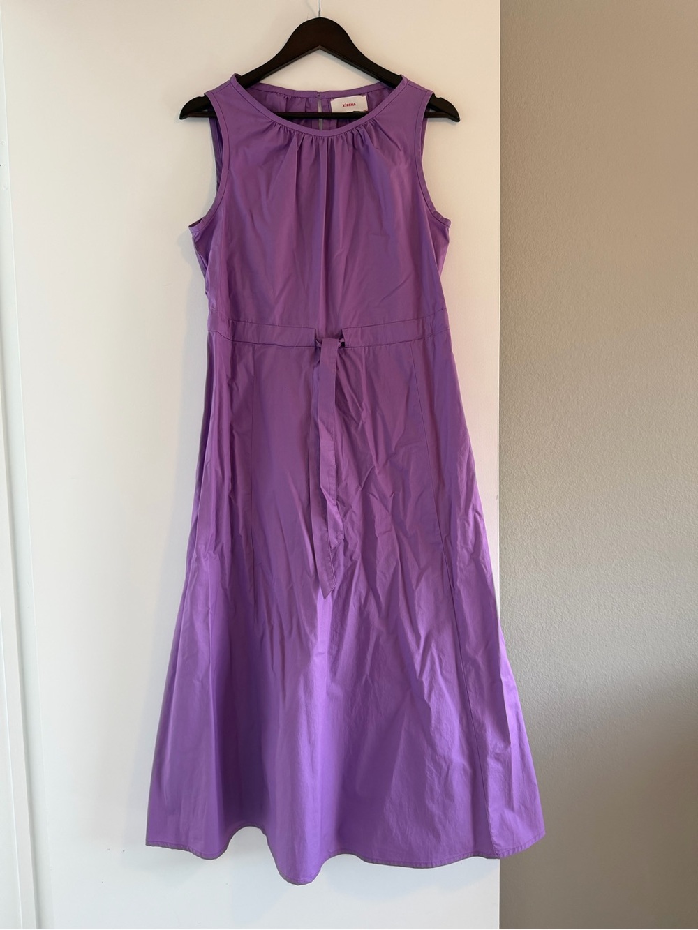XiRENA Rhiannan Violet Sleeveless Maxi Dress with Tie Waist